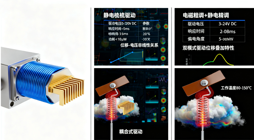 MEMS光開關(guān)靜電梳齒驅(qū)動扭臂式熱驅(qū)動耦合式特性對比 MEMS光開關(guān)靜電梳齒驅(qū)動扭臂式熱驅(qū)動耦合式特性對比