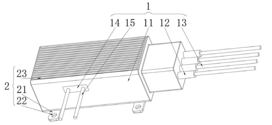 種帶反向端口的磁光開關(guān)的立體結(jié)構(gòu)示意圖 - 廣西科毅光通信