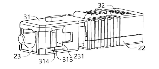 跳線快速連接器于另一個視角下的結(jié)構(gòu)示意圖 - 廣西科毅光通信 跳線快速連接器于另一個視角下的結(jié)構(gòu)示意圖 - 廣西科毅光通信