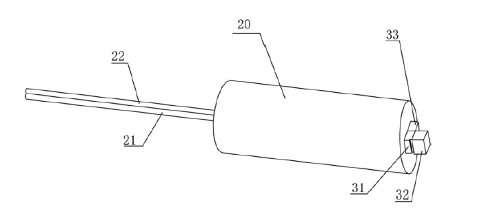 一種反射式保偏光隔離器中隔離組件安裝在光纖毛細(xì)管的示意圖 - 廣西科毅光通信