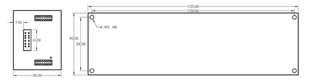 4-1×6機(jī)械式光開關(guān)尺寸圖 4-1×6機(jī)械式光開關(guān)尺寸圖