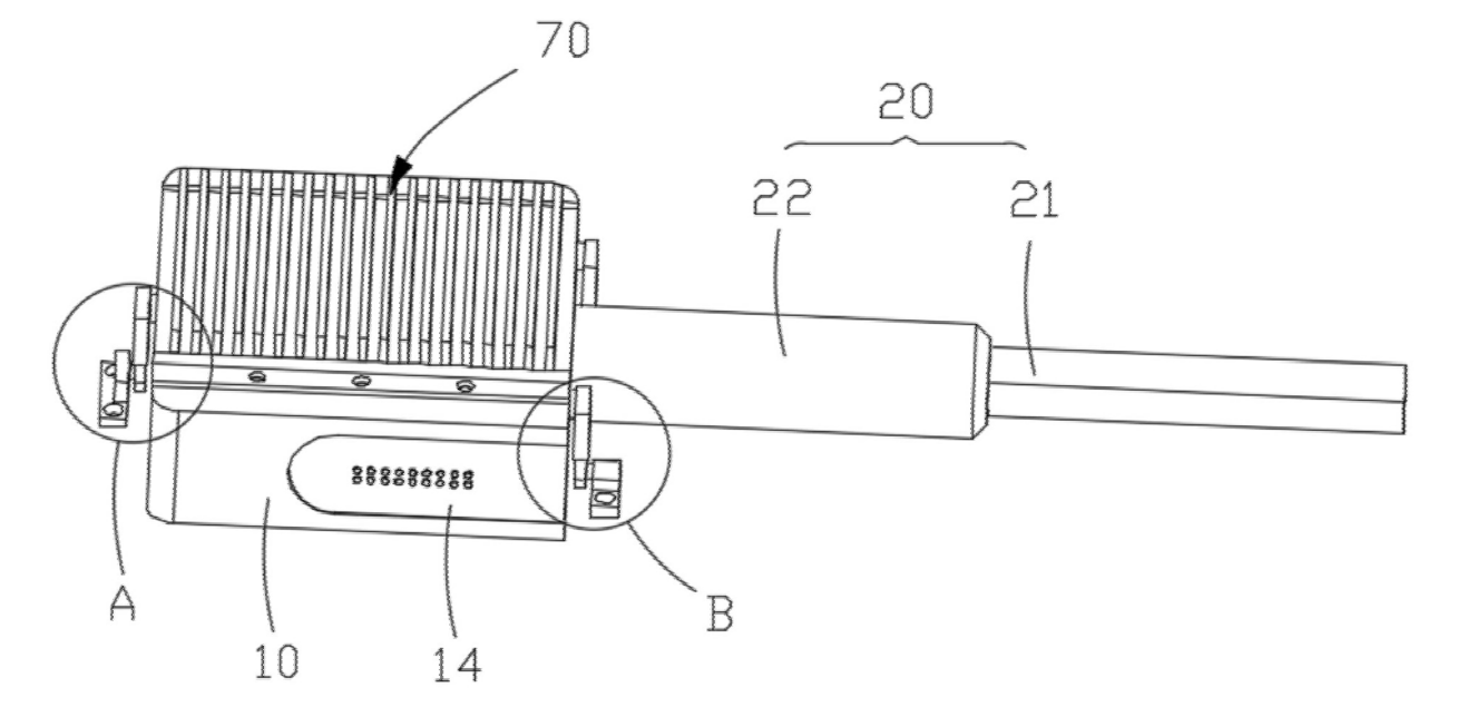光纖開關整體結構示意圖 - 廣西科毅光通信